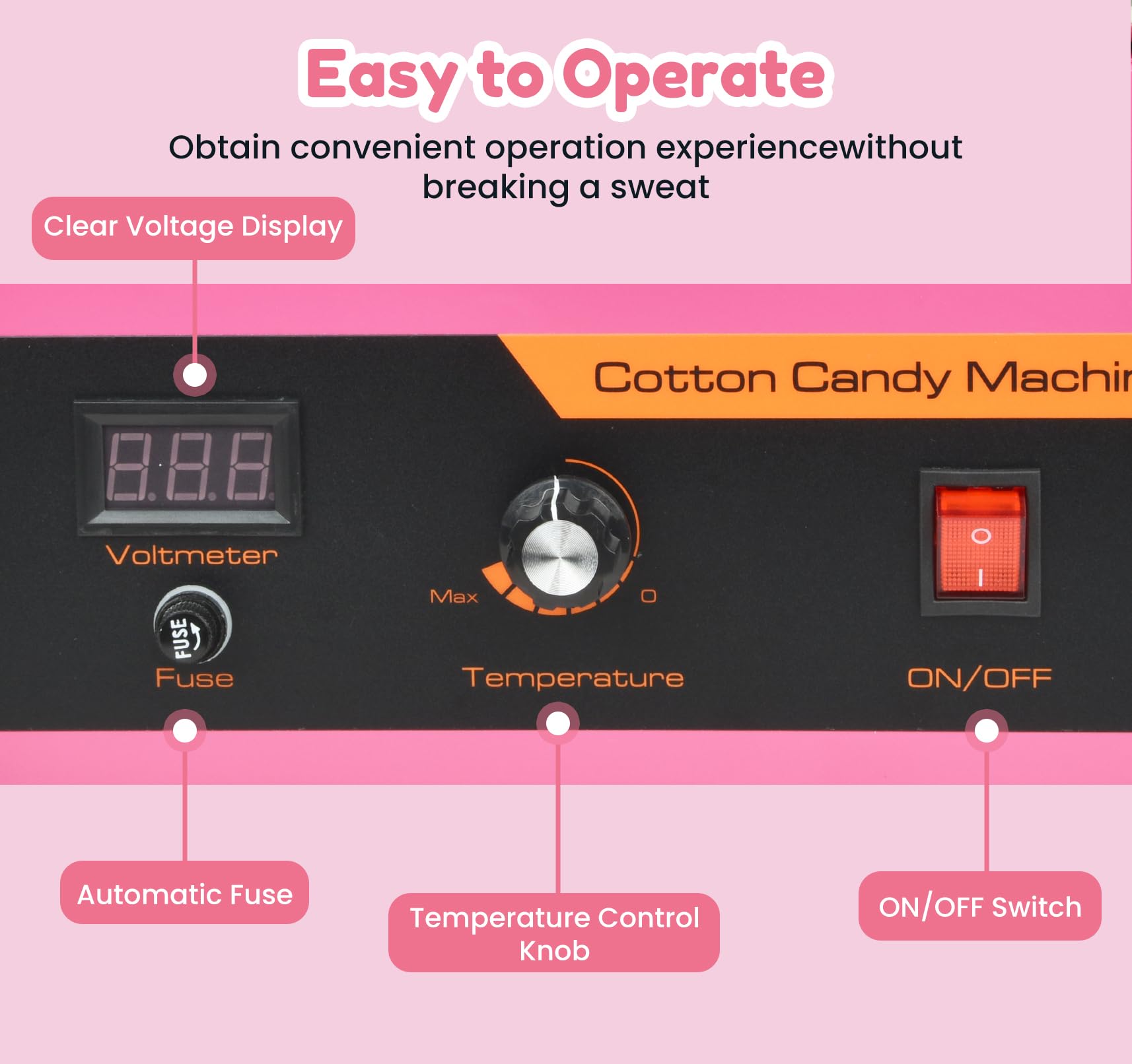 Ajgvq Cotton Candy Machine in operation with candy preparation