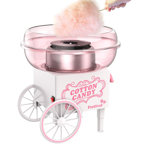 Ajgvq Cotton Candy Machine pink front view for vibrant party treats.