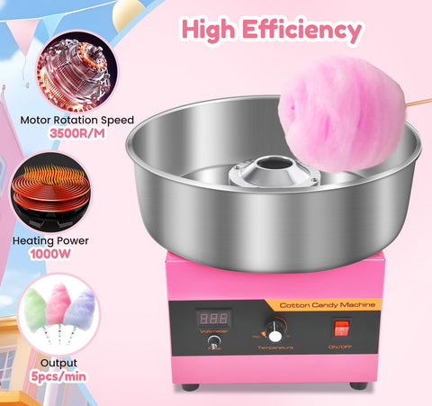 Ajgvq Cotton Candy Machine top view showing spinning head and bowl
