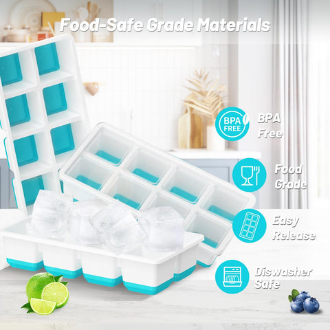 AJIJING easy-release silicone bottom enables effortless removal of large ice cubes.
