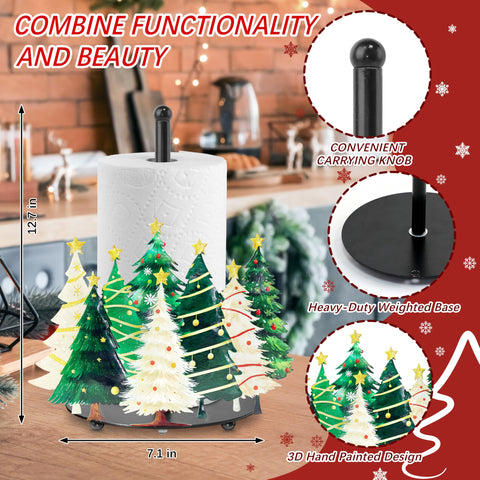Ajiusmm Christmas trees motif adds decorative kitchen charm.