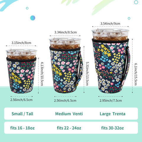 AJLTPA Daisy 22oz sleeve with handle prevents spills during travel.
