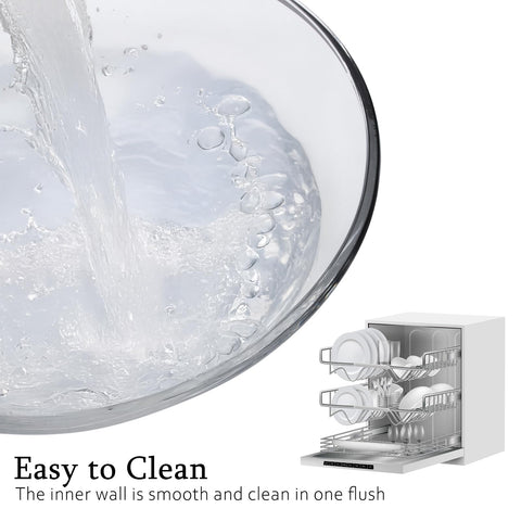 Ajrwiiy multipurpose glass bowl suitable for mixing salads and fruit washing