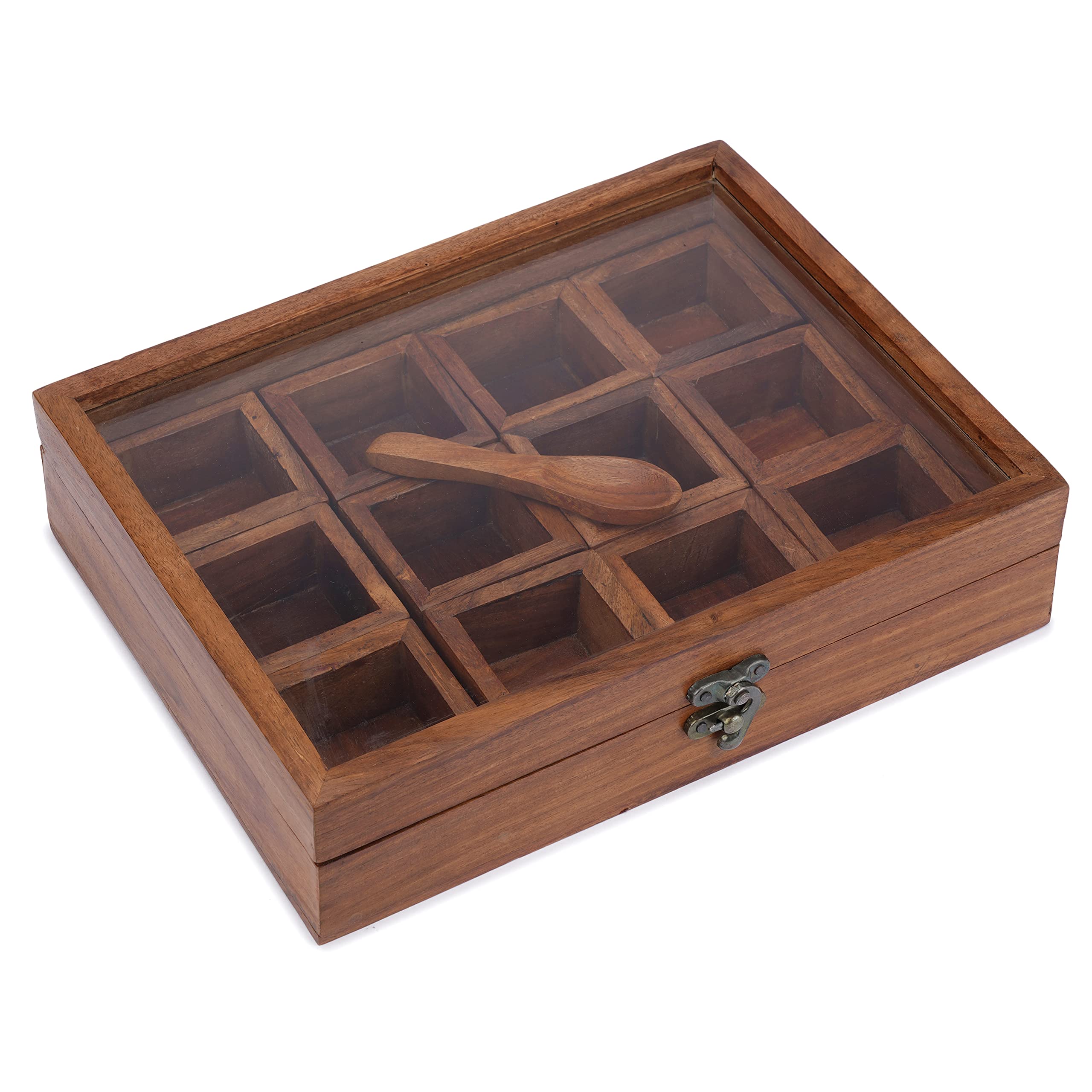 Ajuny wooden spoon included for precise measuring and scooping.