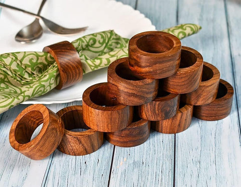 Ajuny napkin rings feature inner diameter 1.5 inches to snugly fit standard napkins.