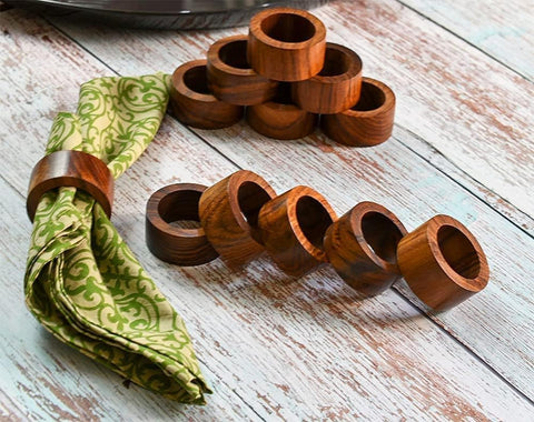 Ajuny napkin rings with sleek plain finish for modern dining aesthetics.