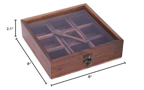 Ajuny decorative spice box with clear lid adds kitchen style