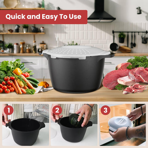 AJXX steamer lid handle design emphasizes safe, easy handling