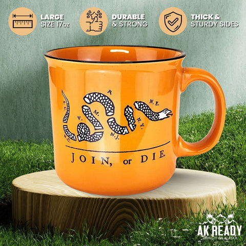 AK Ready Dont-Tread-On-Me mug flag art ideal for bold tea rituals.