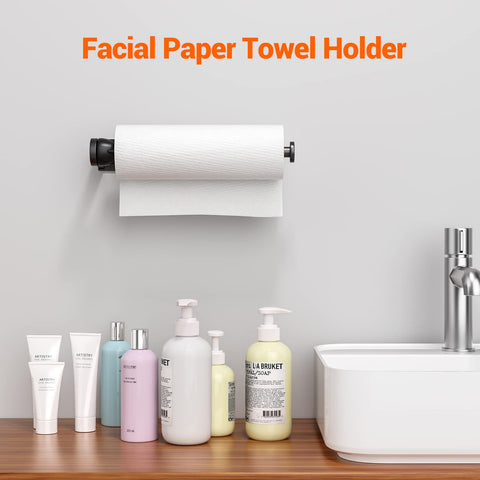AKAAYUKO paper towel holder with self-adhesive installation for quick setup