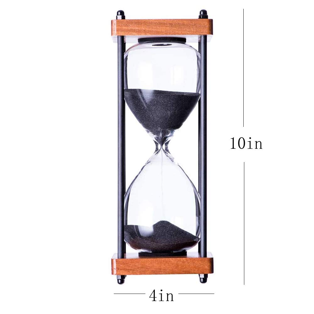 AKAKA MUNING black wooden hourglass serves as a stylish desk timer and gift
