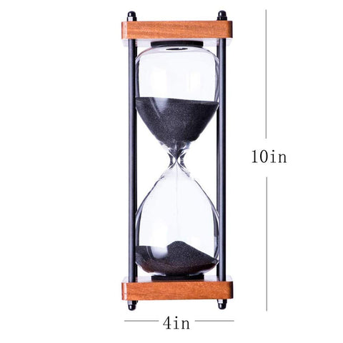 AKAKA MUNING black wooden hourglass serves as a stylish desk timer and gift