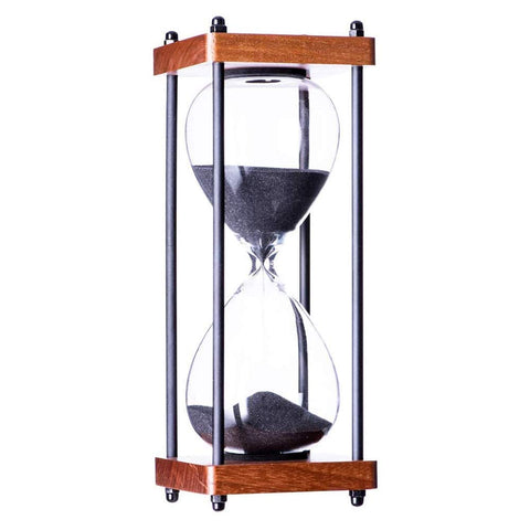 AKAKA MUNING decorative wooden sandglass highlights 60 minutes of cooking or game play