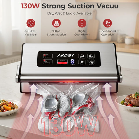 AKDGY stainless steel body offers durability and easy cleaning.