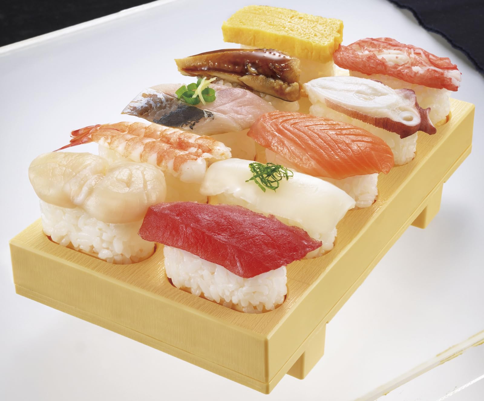 Akebono Sangyo CH-2011 sushi mold size at 7.9 x 4.8 inches fits countertops