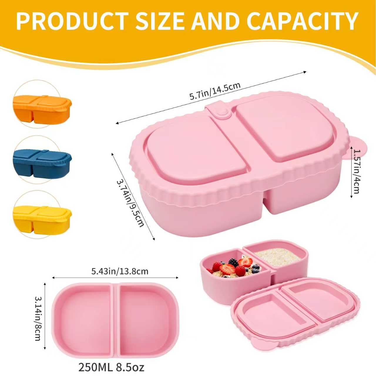 AKGGBOOOM leakproof silicone lids keeping dressings secure during transport.