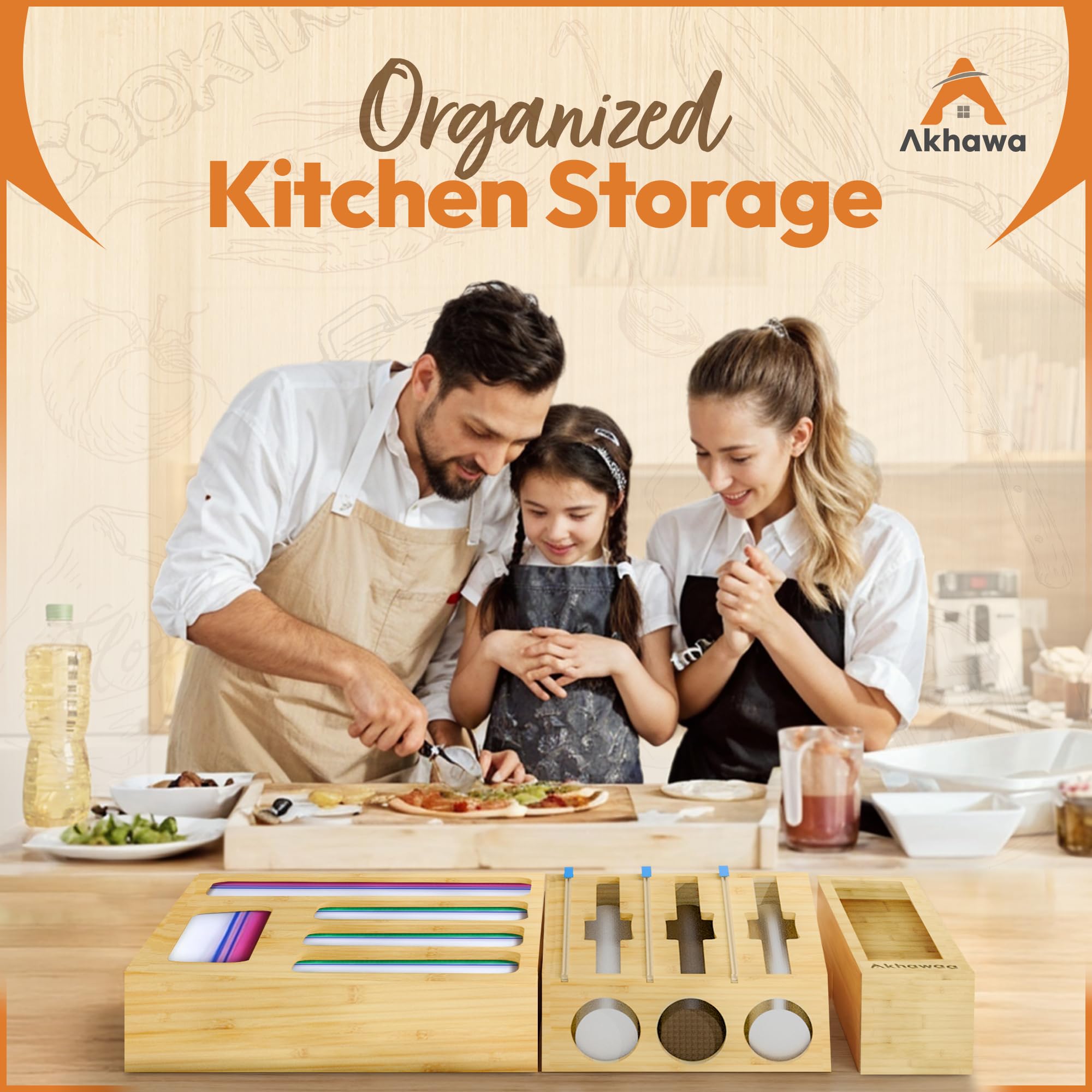 Akhawa wall-mount option saves counter space while keeping essentials accessible