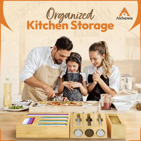 Akhawa wall-mount option saves counter space while keeping essentials accessible