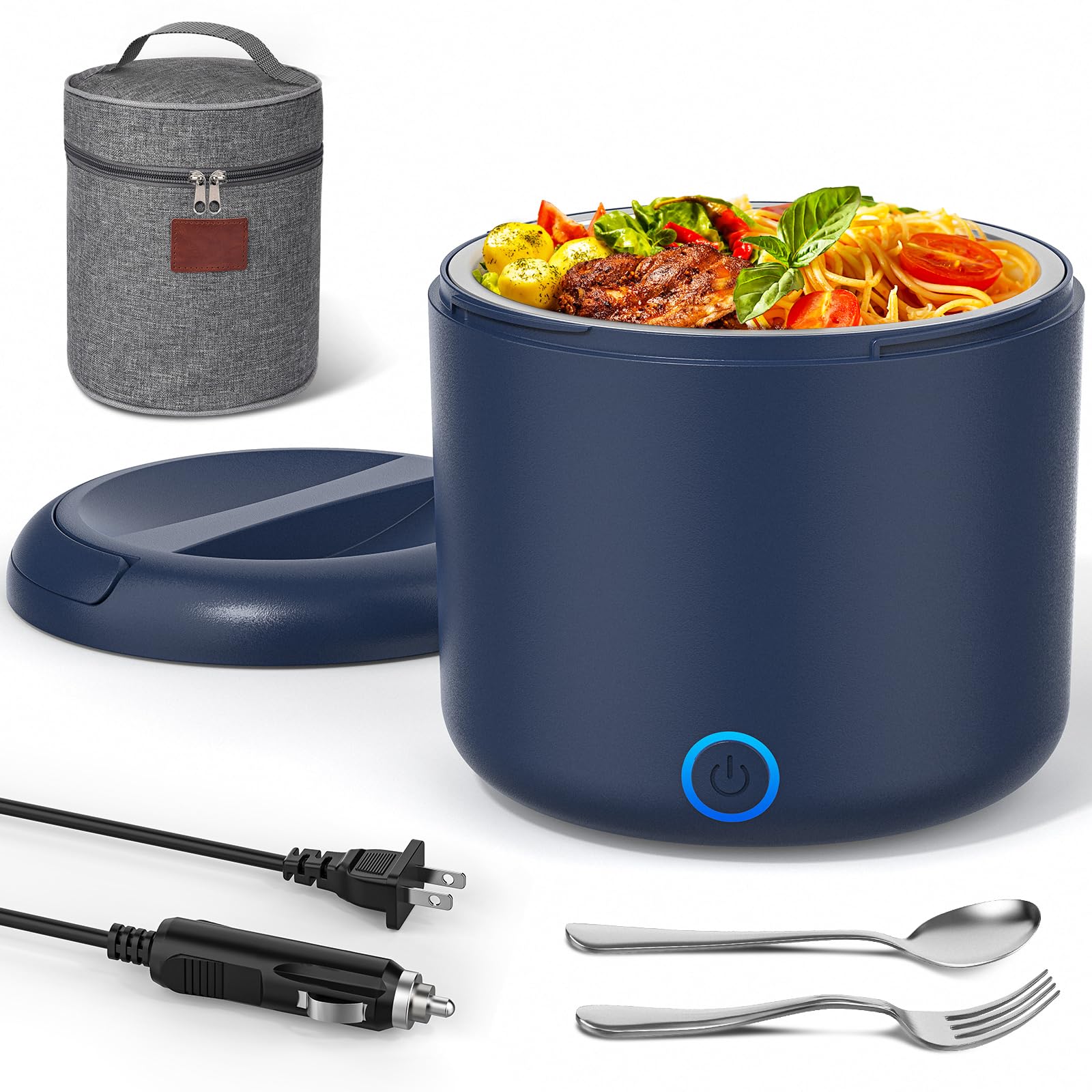 Akhia 41-ounce lunch box front view for convenient hot meals on the go.