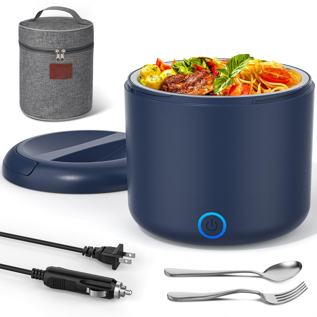 Akhia 41-ounce lunch box front view for convenient hot meals on the go.
