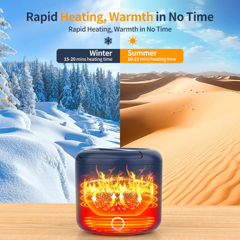 Akhia 80W heating technology showcased for quick meal warming.