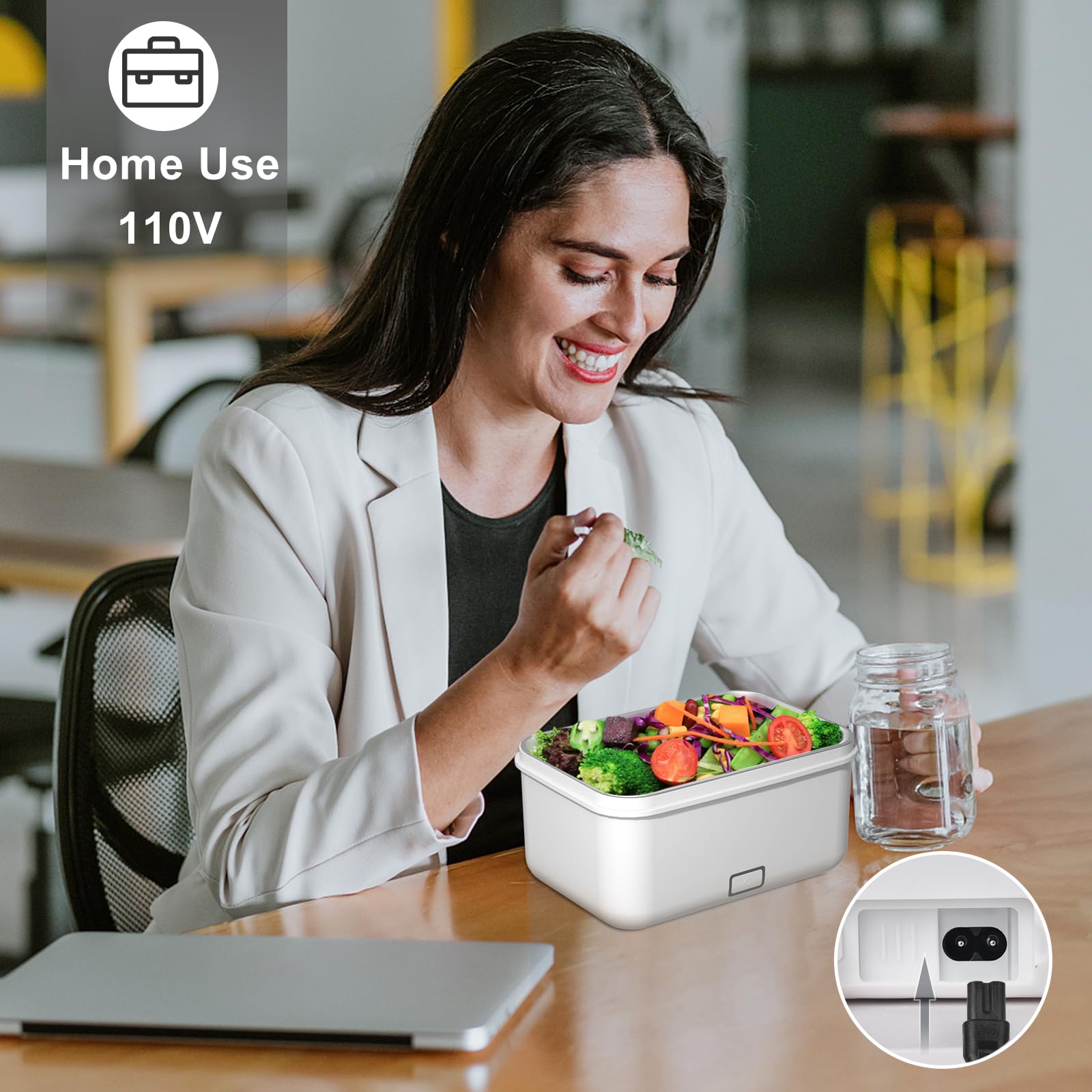 Akhia 100W fast heating delivers warm meals quickly at home or on-site.