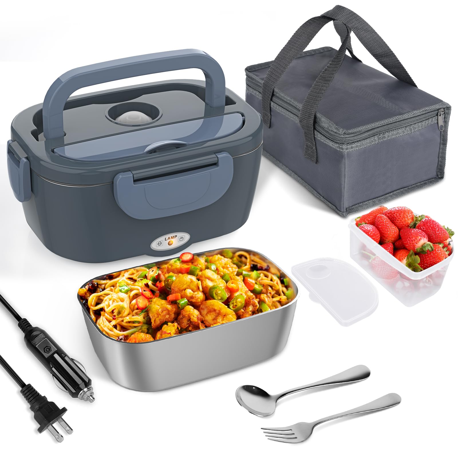 Akhia electric lunch box with 80W heating for on-the-go meals.