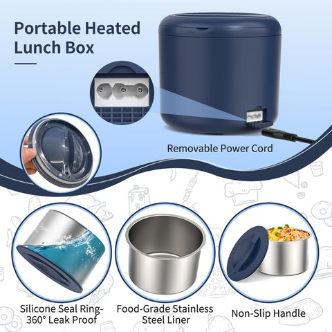 Akhia lunch box carry bag included for effortless on-the-go transport.