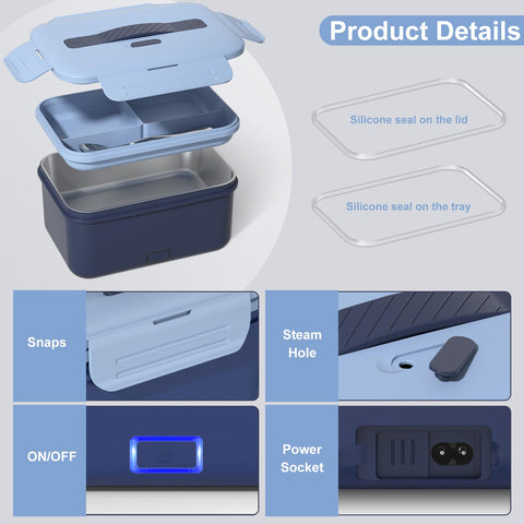 Akhia lunch box includes stainless steel spoon and fork