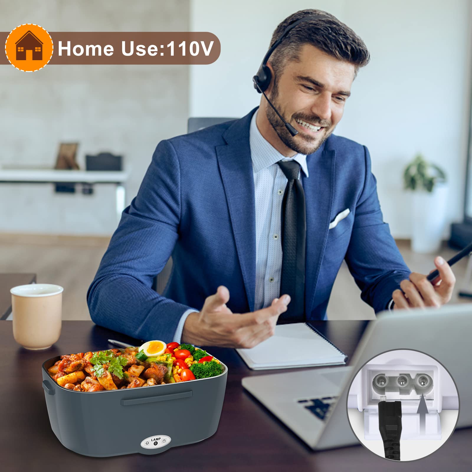Akhia lunch box includes a stainless steel bowl for easy cleaning and durability.
