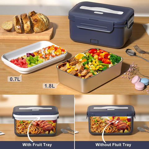 Akhia portable lunch warmer designed for busy commuters.