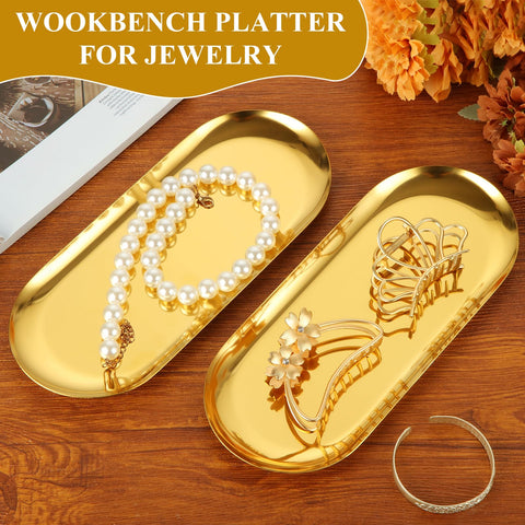 AKOLAFE gold serving trays ideal for appetizers, sushi, and finger foods.