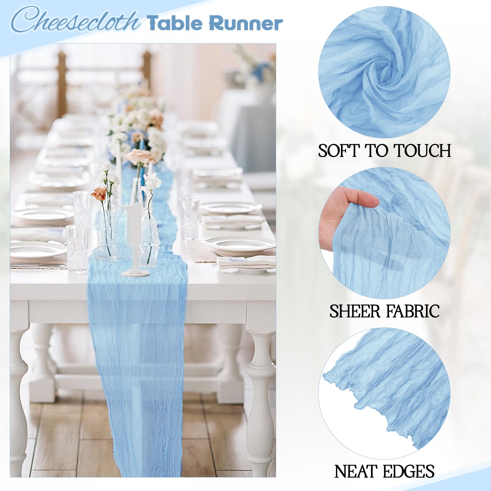 Aktor boho table runner enhances wedding and celebration décor