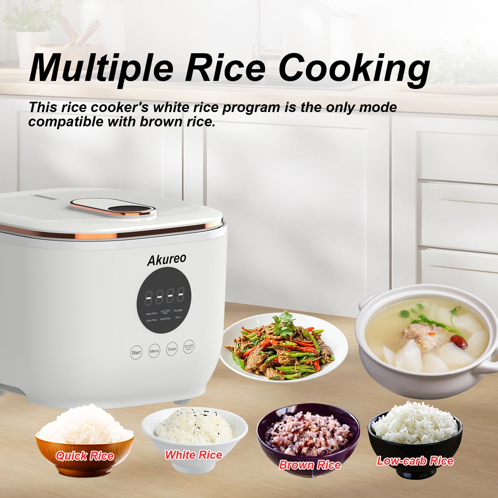 Akureo 24-hour timer keeps meals warm after cooking.