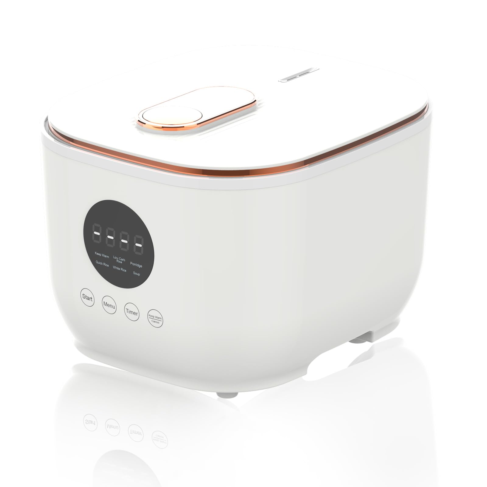 Akureo 3L healthy low-carb rice cooker demonstrates a compact design for everyday meals.