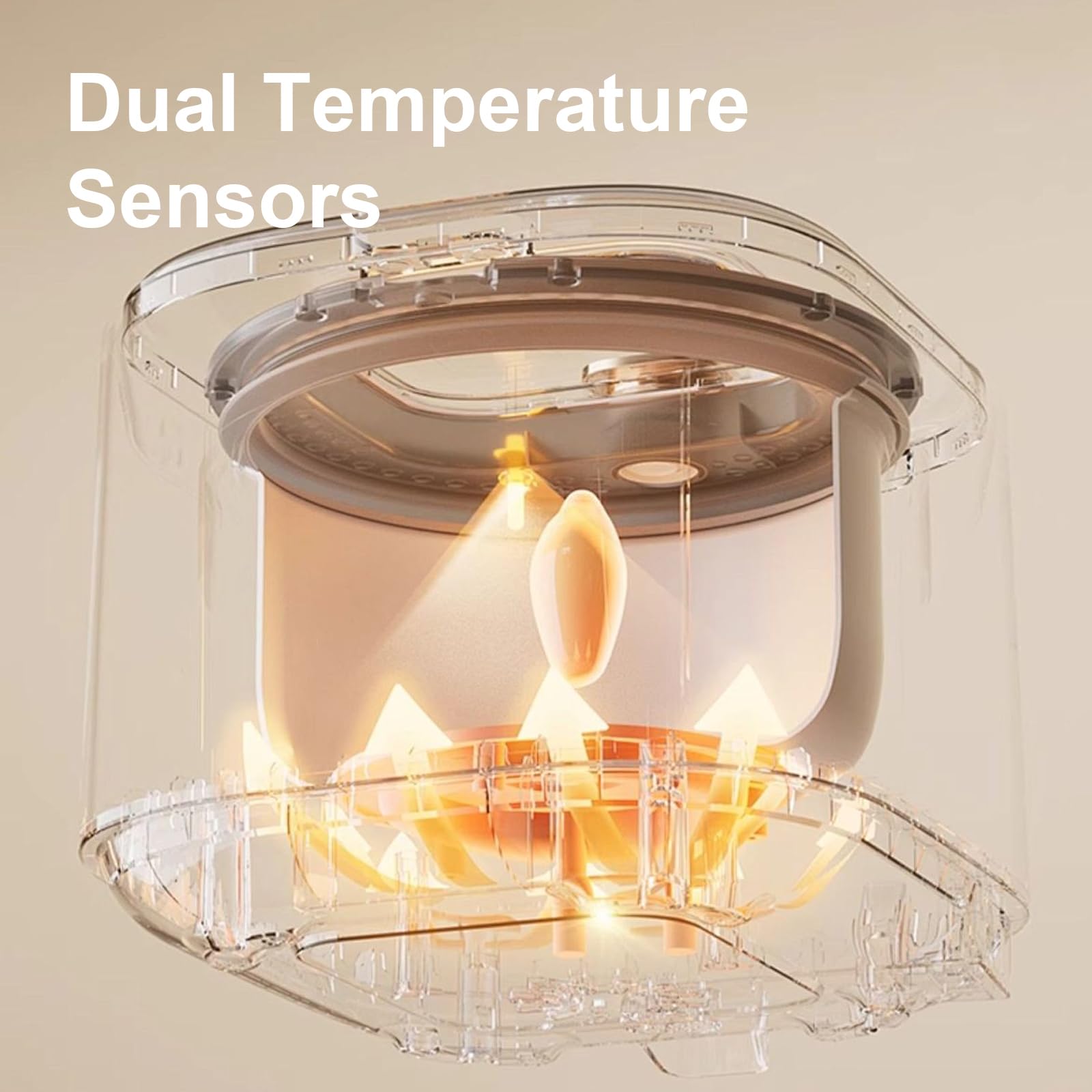 Akureo ceramic glazed inner pot cleans easily for everyday use.