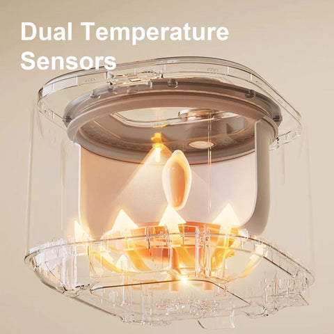 Akureo ceramic glazed inner pot cleans easily for everyday use.