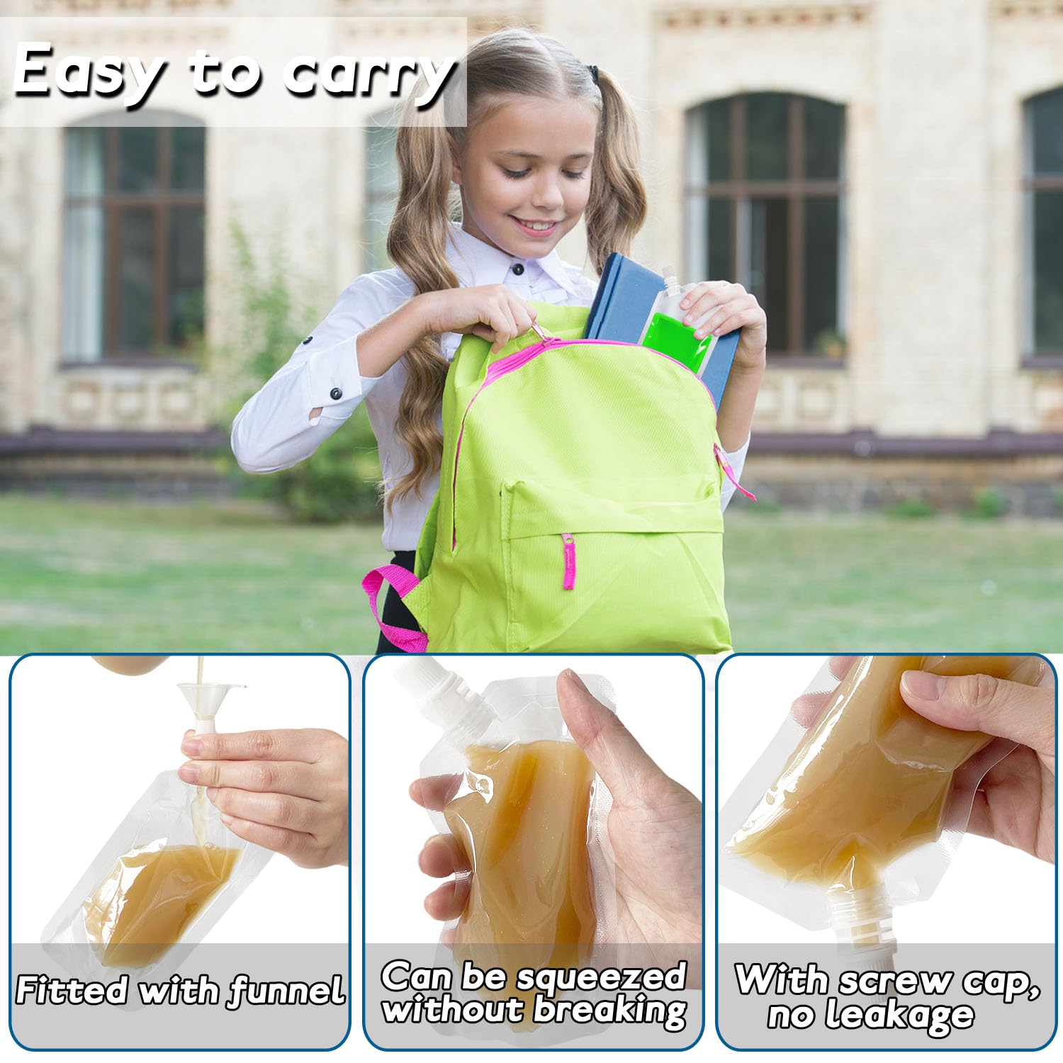Alaeseje included funnels aid easy pouring and mess-free filling.