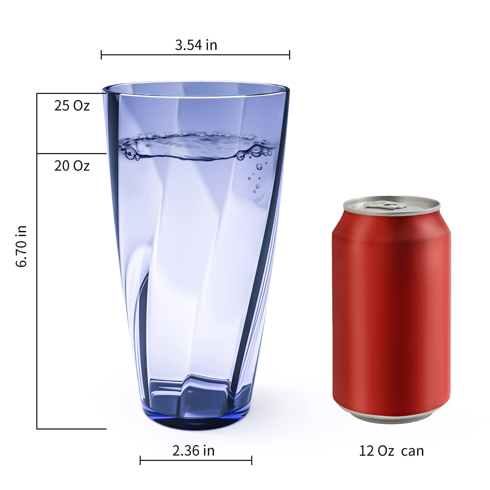 Alaiselit set of six highball glasses highlighting sleek, durable party cups