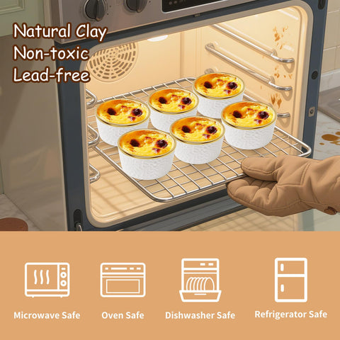 Alarrar stackable ramekins save space in compact kitchens.