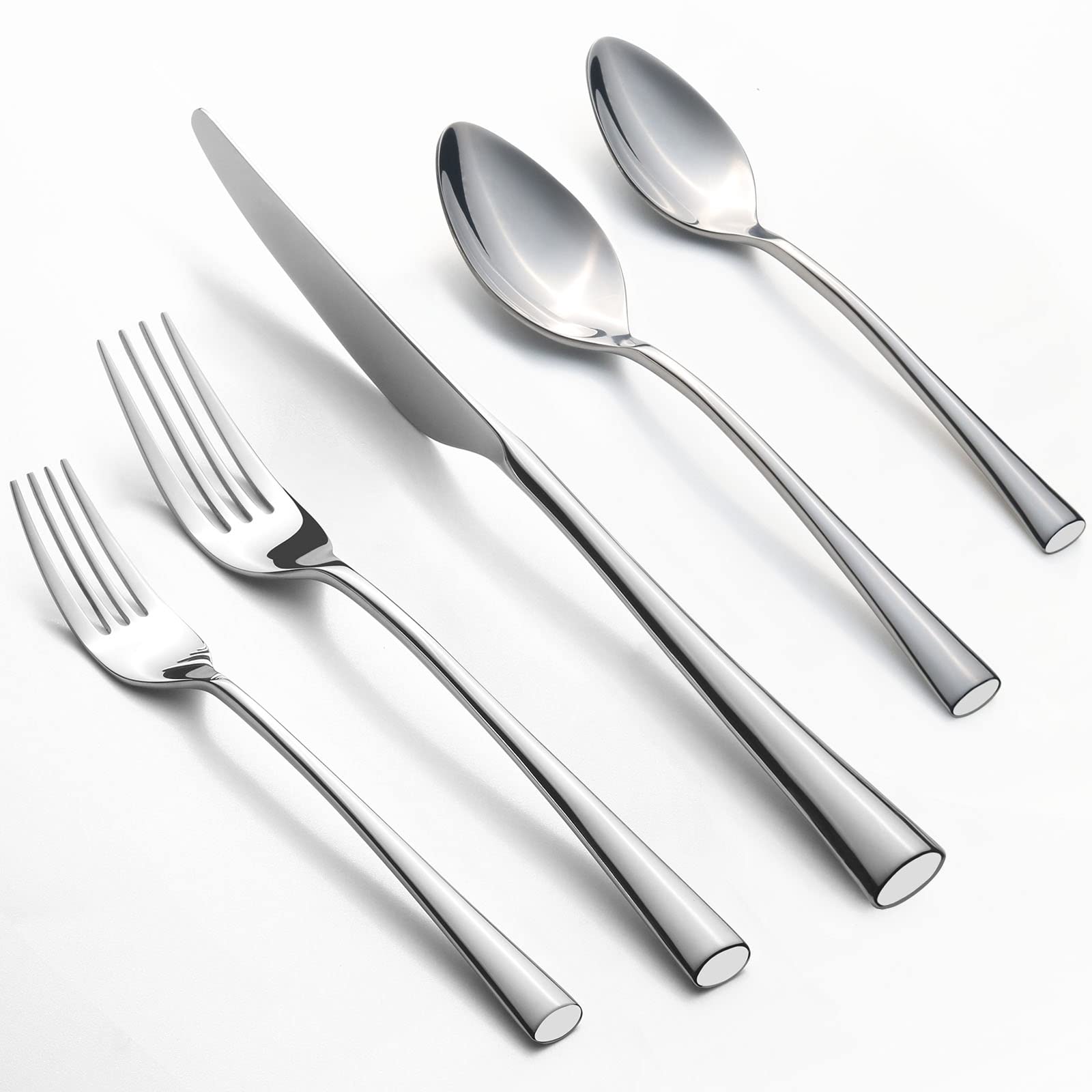 Alata Bailey 20-piece flatware set with balanced grip for everyday dining.