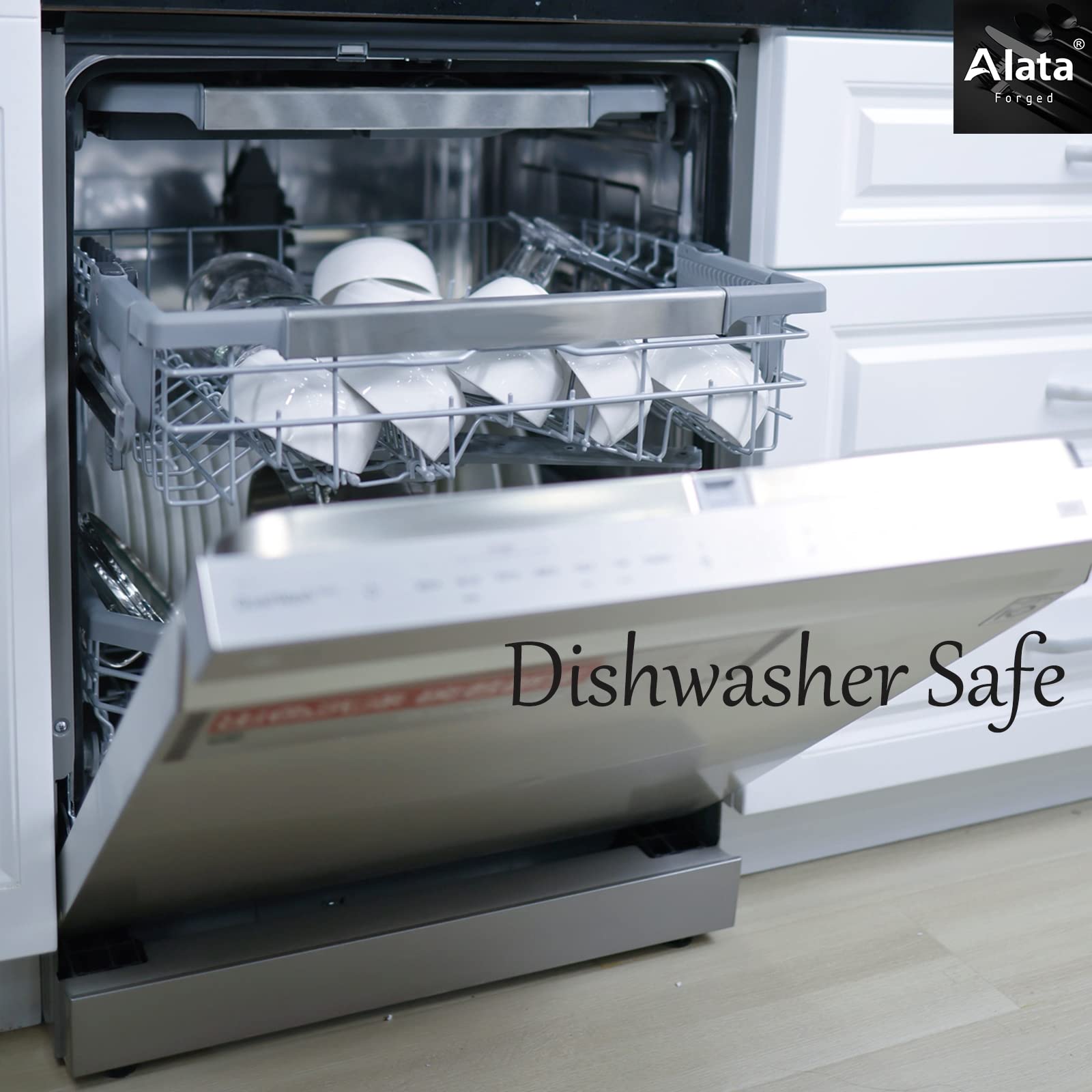 Alata Bailey forged stainless steel construction endures daily use and washing.