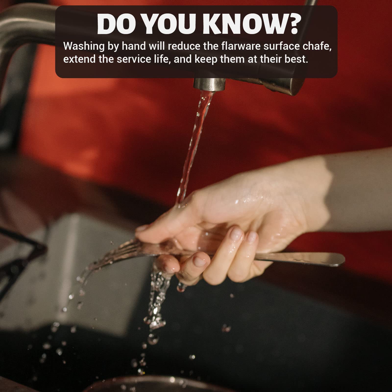 Alata Cube Gold flatware is dishwasher safe for easy cleanup