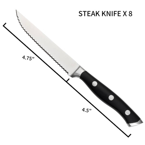 Alata ergonomic triple-riveted handle offers comfortable, secure grip in daily use.