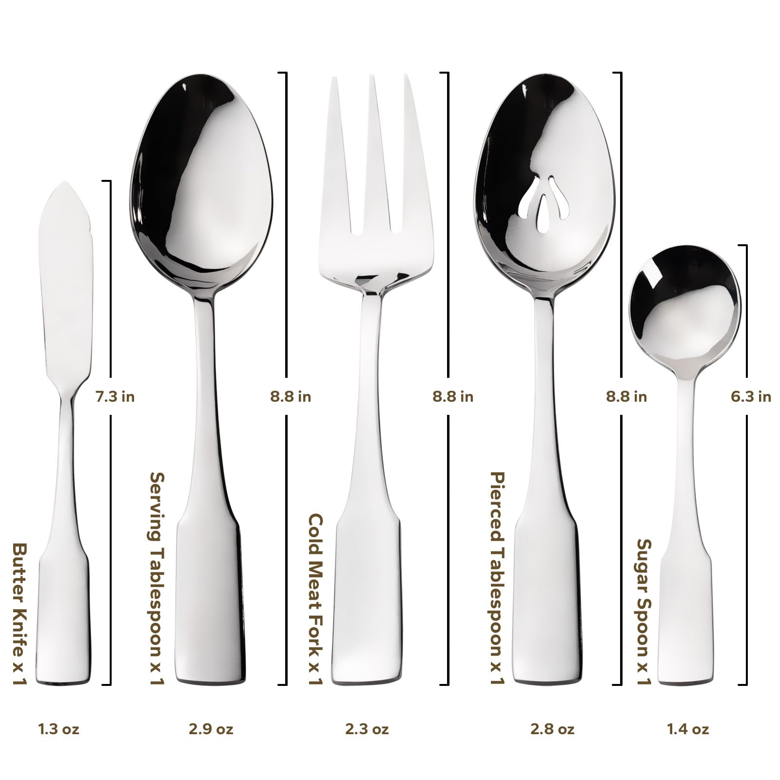 Alata Kate butter and sugar spoon set, convenient table service.