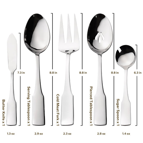 Alata Kate butter and sugar spoon set, convenient table service.