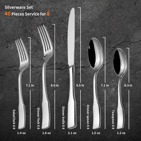 Alata Kate salad fork, mirror-polished for a refined table setting