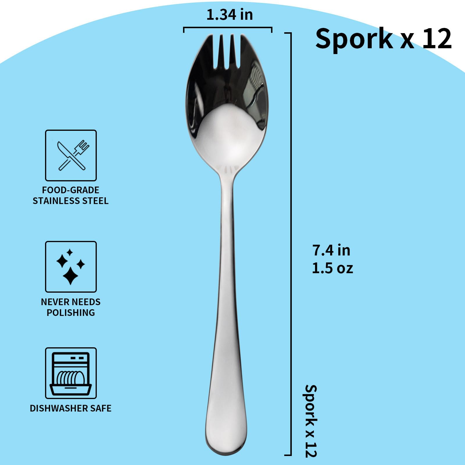 Alata Sporks are dishwasher safe for quick cleanup.