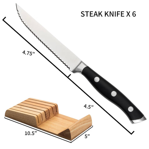 Alata ergonomic triple-riveted handle for comfortable grip