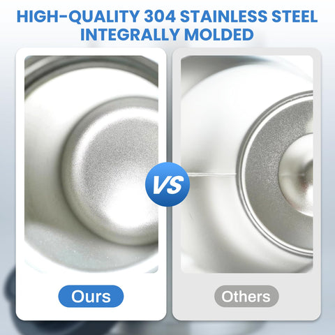 Alathote double-wall vacuum design minimizes condensation during activities.